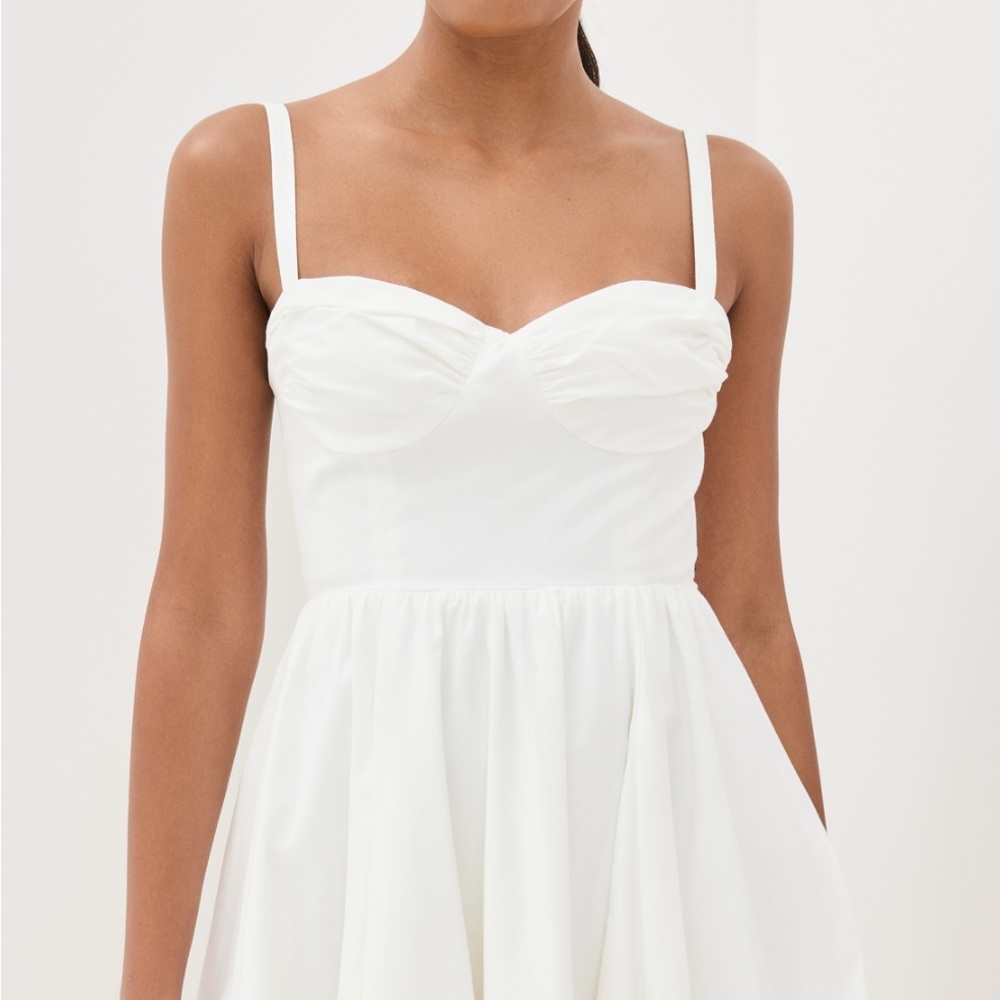 Reformation Strapless White Dress